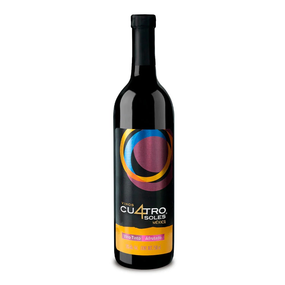 VINO TINTO CUATRO SOLES AFRUTADO 750 ML
