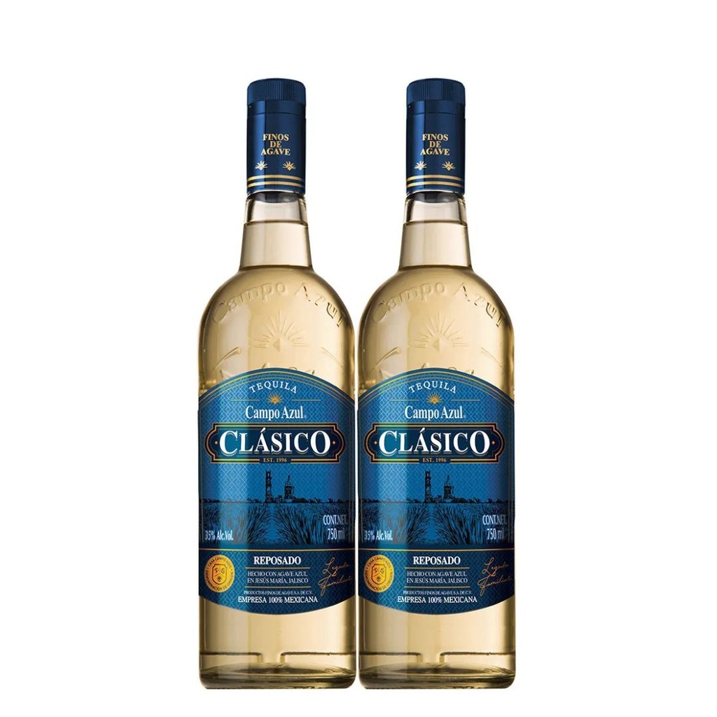 TEQ CAMPO AZUL PQT 2PZAS 750 ML