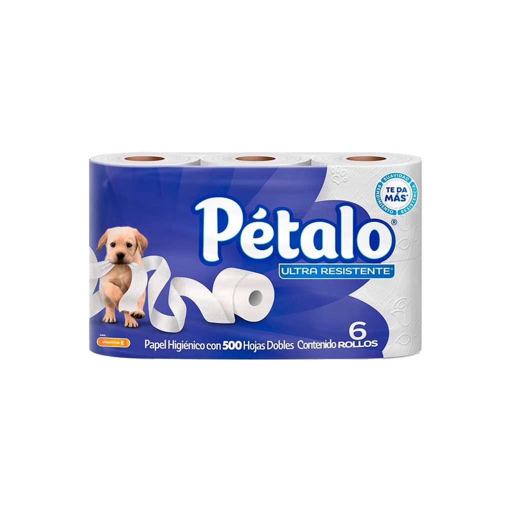 PAPEL HIGIENICO PETALO 500 HOJAS