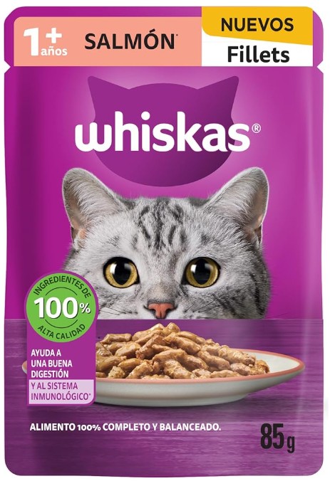 WHISKAS POUCH SALMON 85 GR